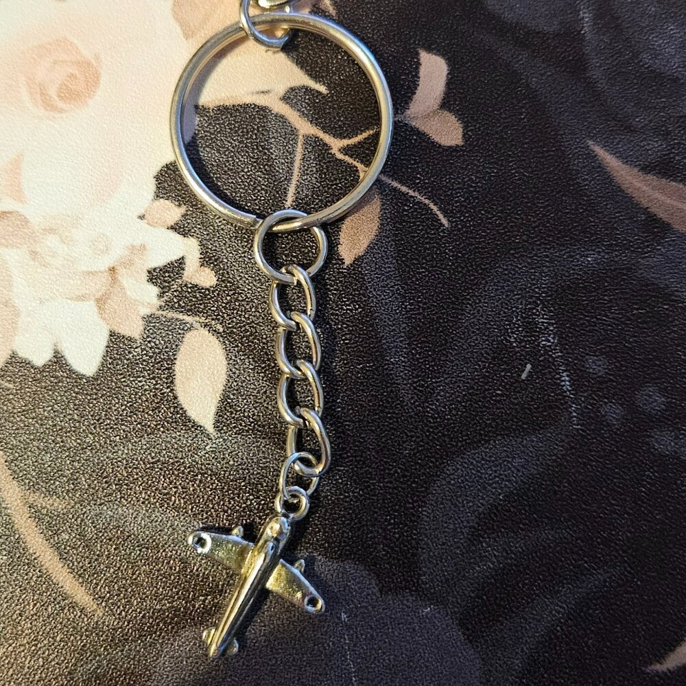 Airplane Pendant Keychain Hand Assembled